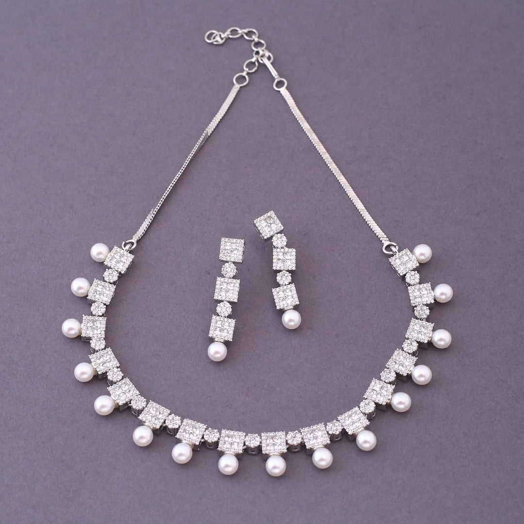 Silver Novie Zirconia Jewellery Set