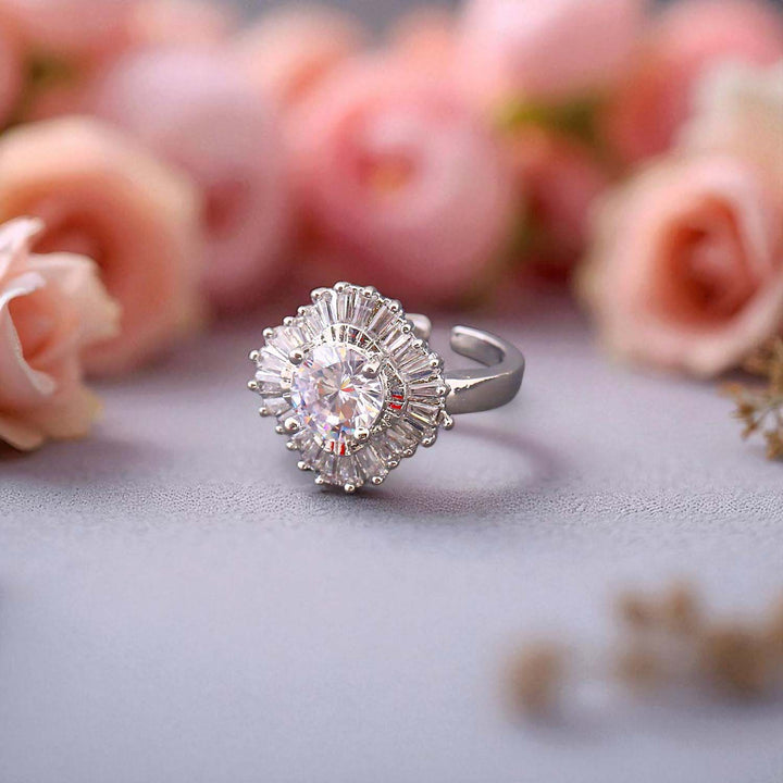 Silver Ovira Zirconia Ring