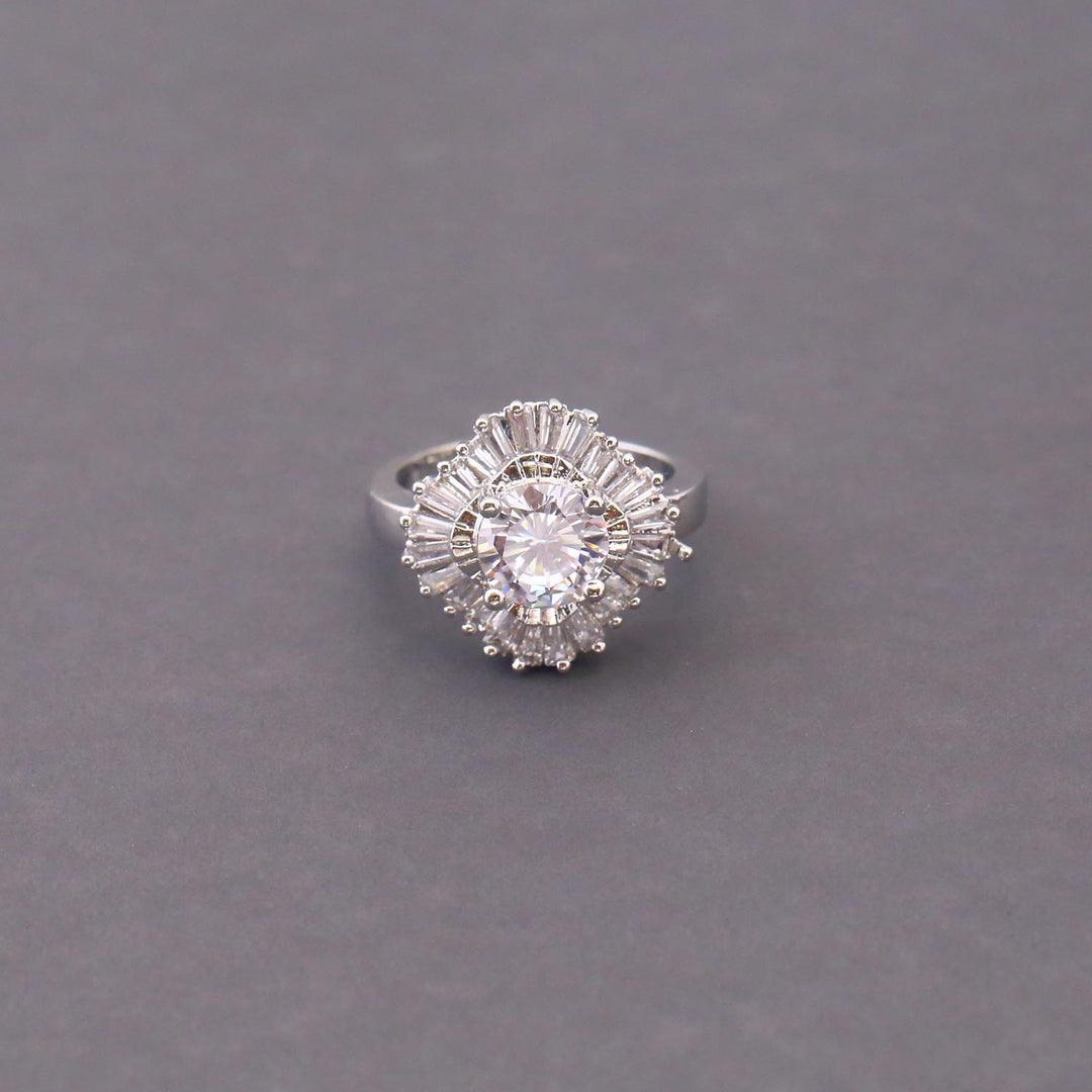 Silver Ovira Zirconia Ring