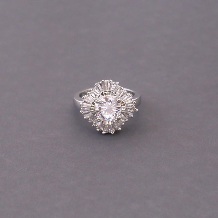 Silver Ovira Zirconia Ring