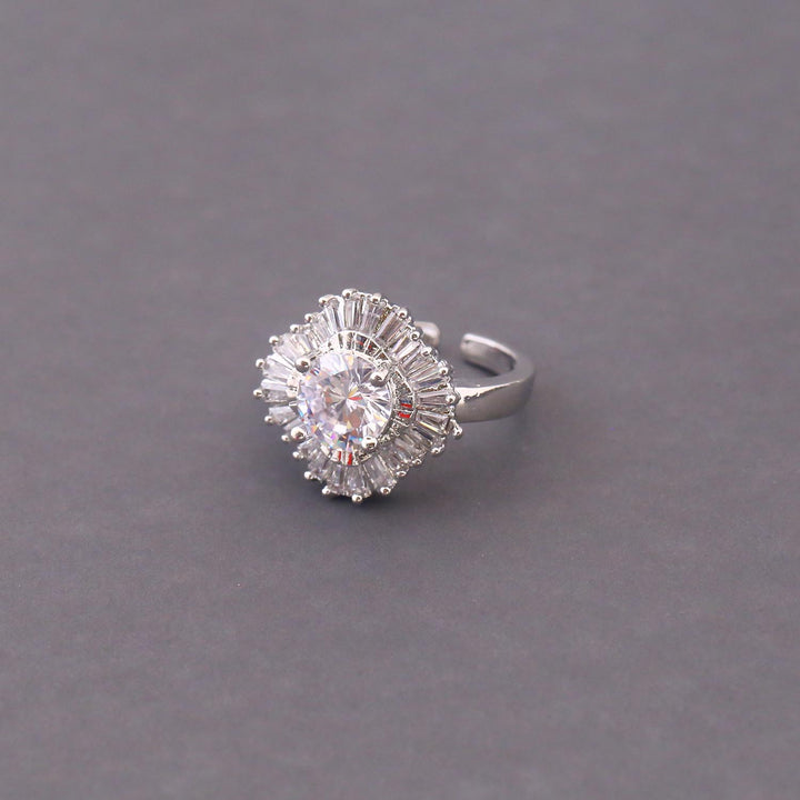 Silver Ovira Zirconia Ring