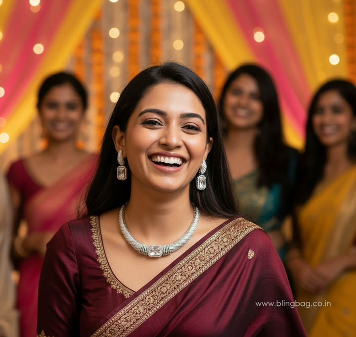 Silver Pire Hasli Zirconia Jewellery Set