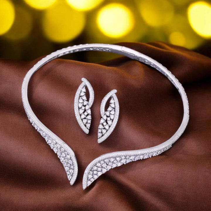 Silver Prelisa Hasli Zirconia Jewellery Set