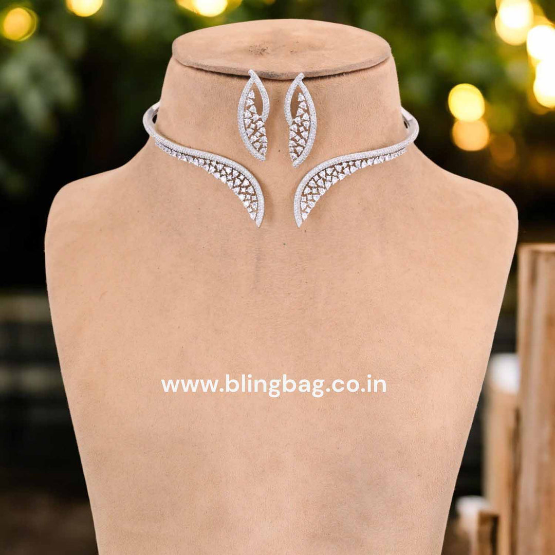 Silver Prelisa Hasli Zirconia Jewellery Set