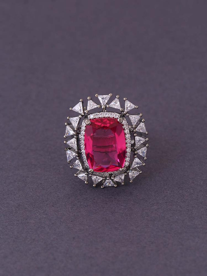 Silver Rani Elise Zirconia Ring