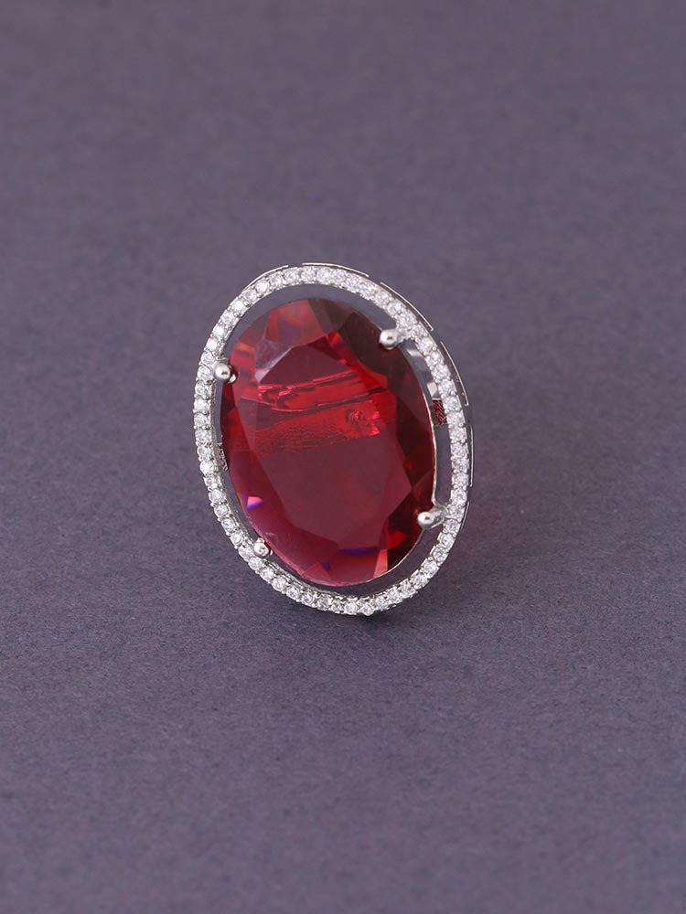 Silver Rani Estelle Zirconia Ring - EOSS