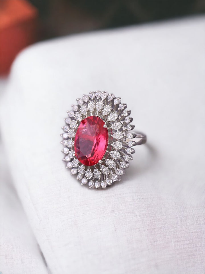 Silver Rani Sylvie Zirconia Ring