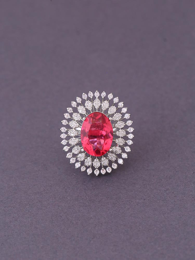 Silver Rani Sylvie Zirconia Ring