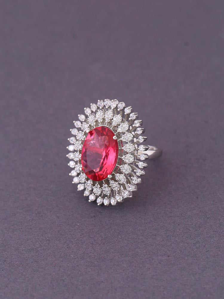 Silver Rani Sylvie Zirconia Ring