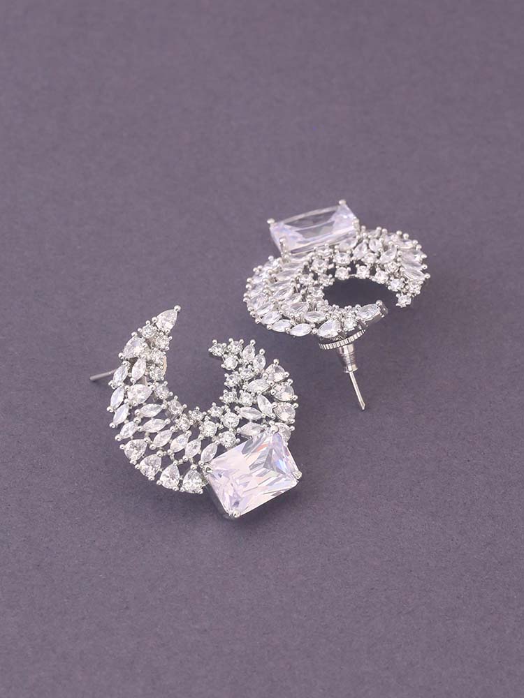 Silver Readin Zirconia Studs