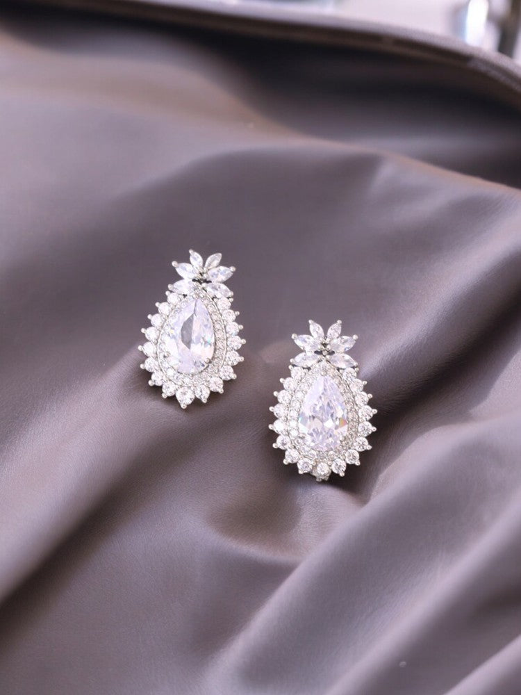 Silver Revel Zirconia Studs