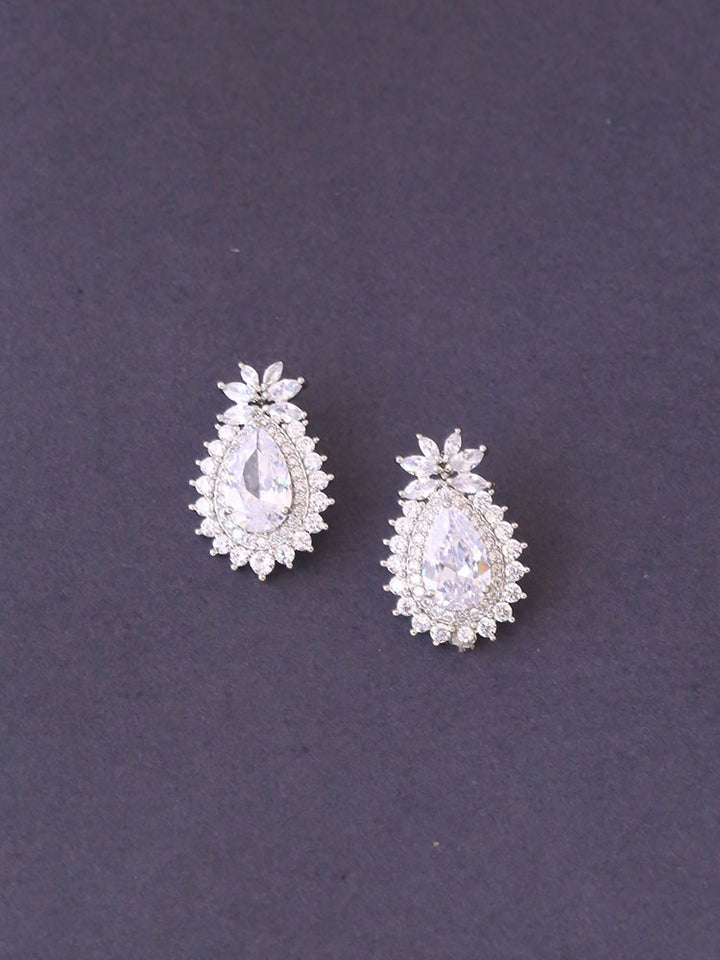 Silver Revel Zirconia Studs