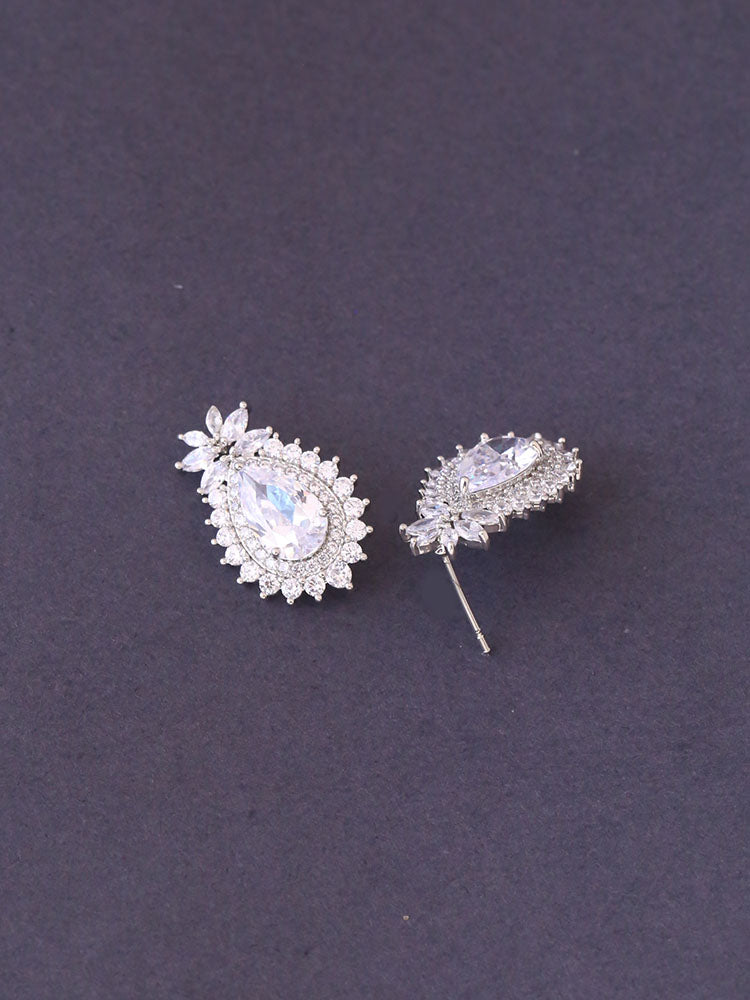 Silver Revel Zirconia Studs