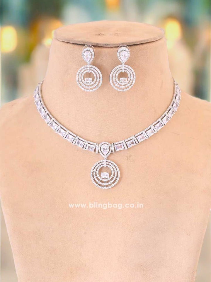 Silver Rhea Zirconia Jewellery Set