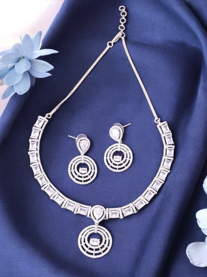 Silver Rhea Zirconia Jewellery Set