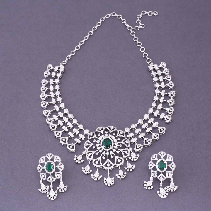 Silver Roxane Zirconia Jewellery Set - New Arrival