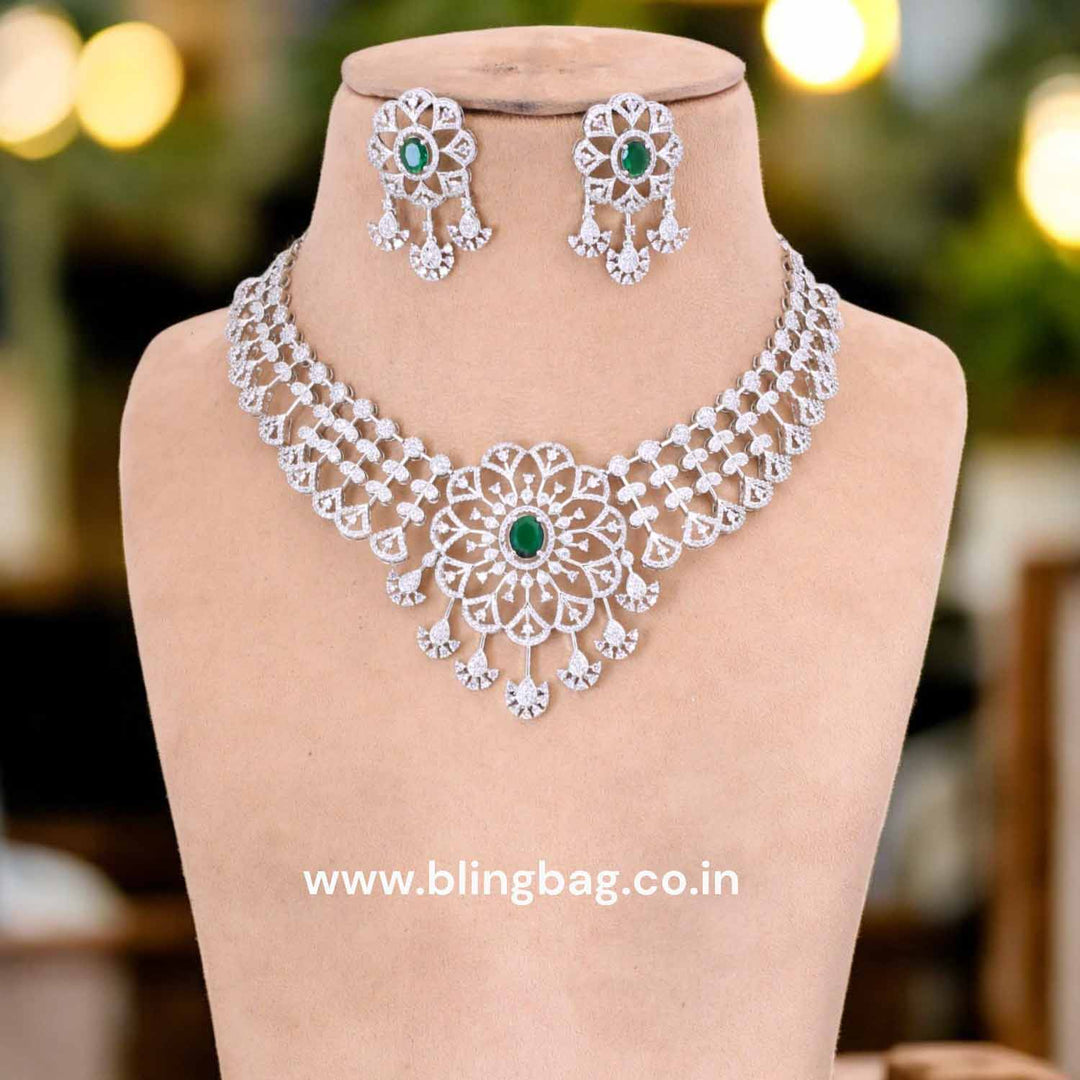 Silver Roxane Zirconia Jewellery Set - New Arrival