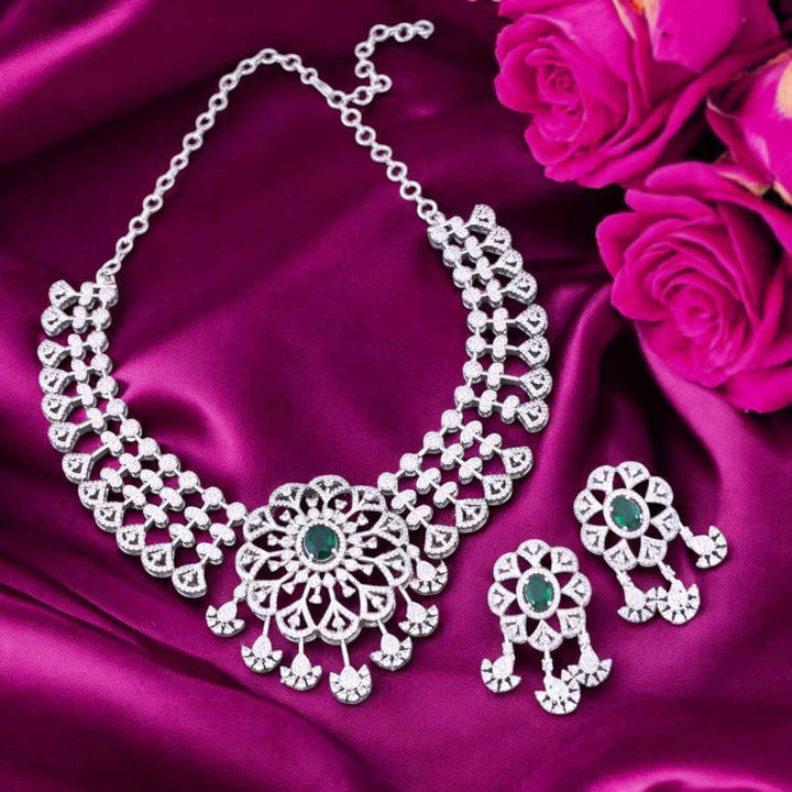 Silver Roxane Zirconia Jewellery Set - New Arrival