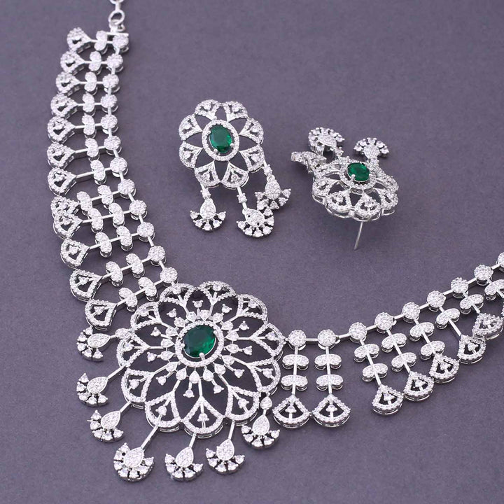 Silver Roxane Zirconia Jewellery Set - New Arrival