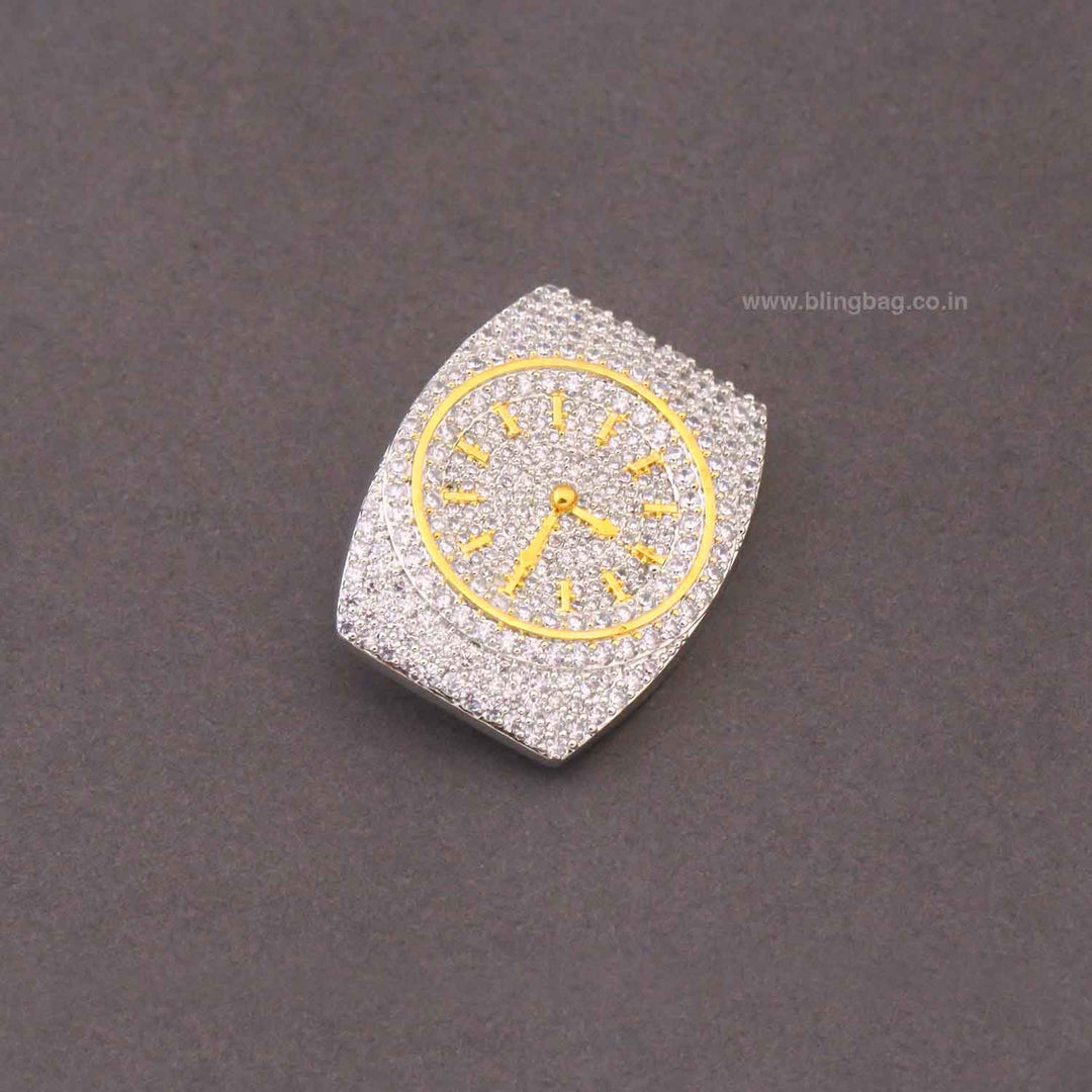 Silver Royal Ice Dial Brooch