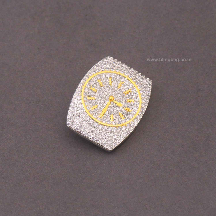 Silver Royal Ice Dial Brooch