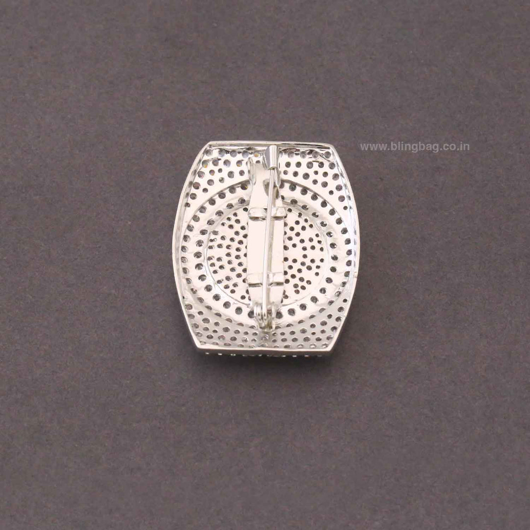 Silver Royal Ice Dial Brooch