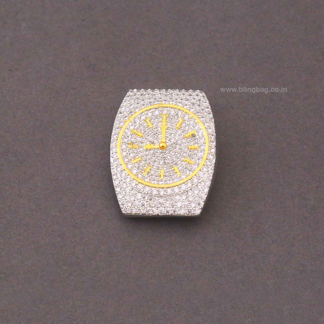 Silver Royal Ice Dial Brooch