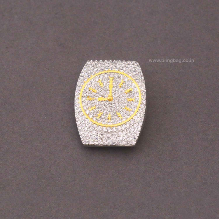 Silver Royal Ice Dial Brooch