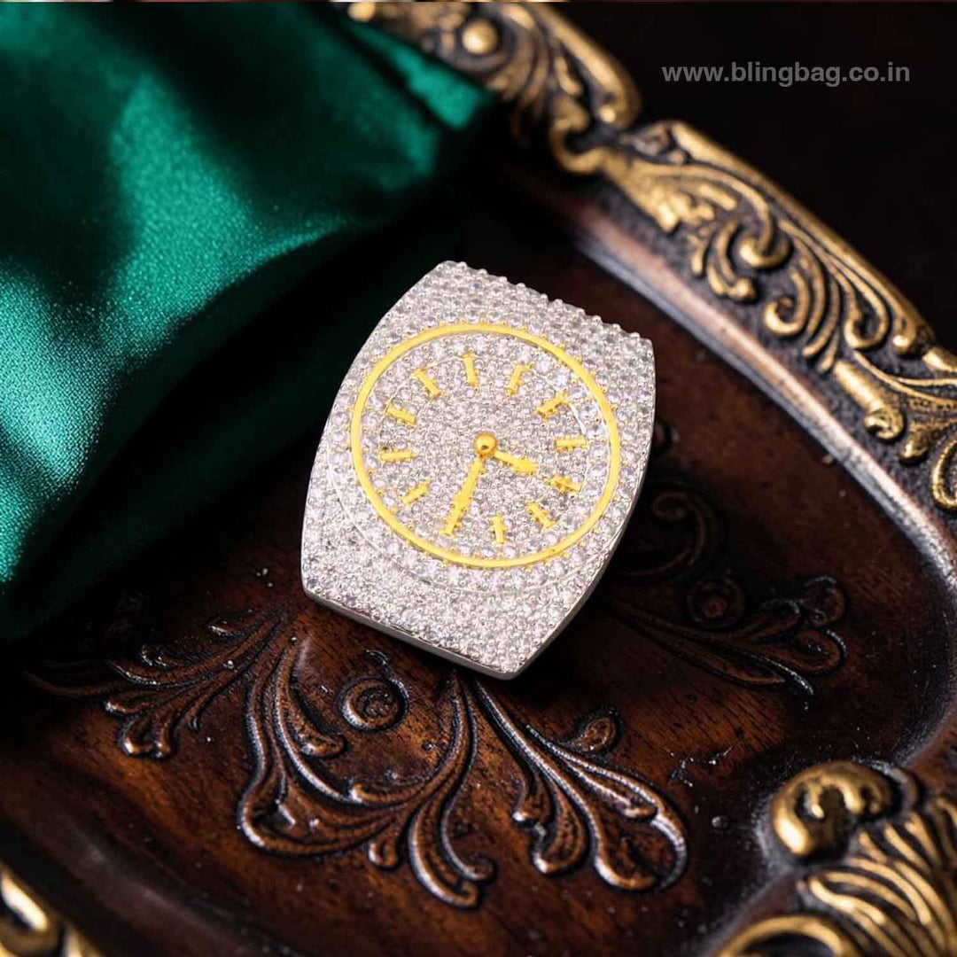 Silver Royal Ice Dial Brooch