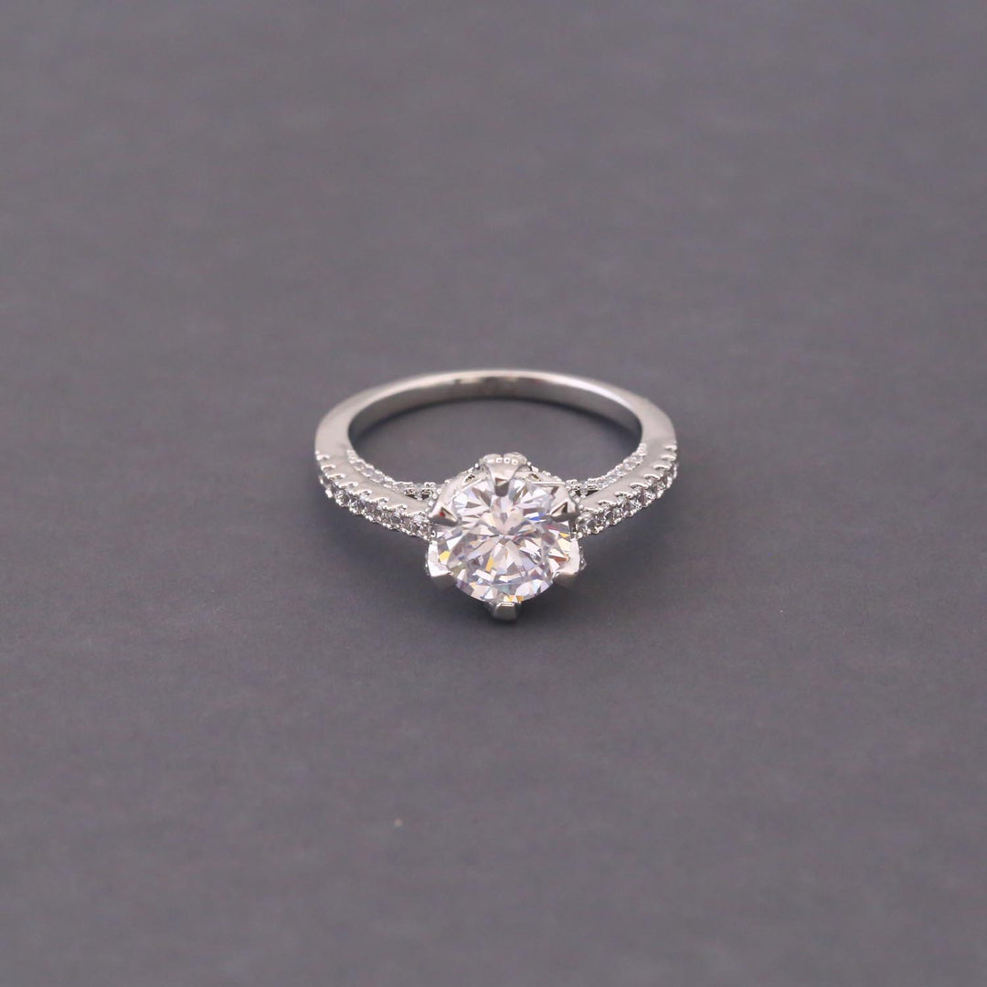 Silver Rubeen Zirconia Ring