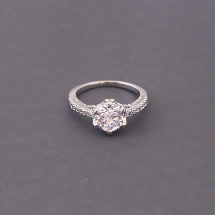 Silver Rubeen Zirconia Ring