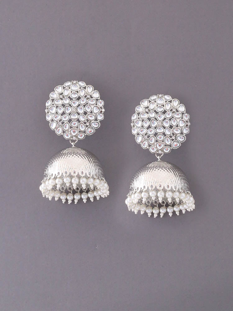 Silver Saket Jhumkis