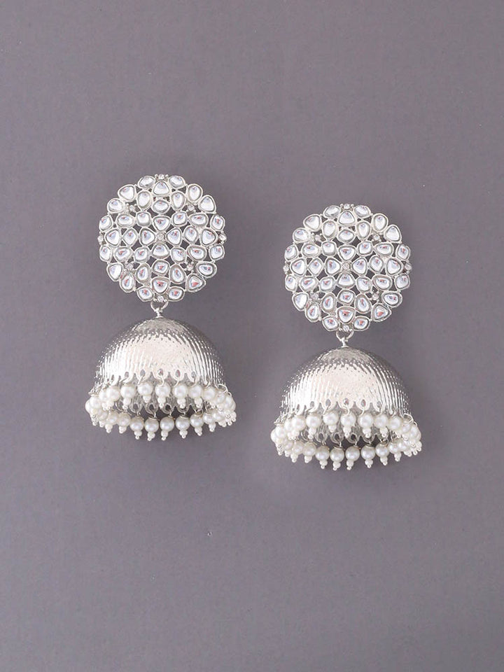 Silver Saket Jhumkis