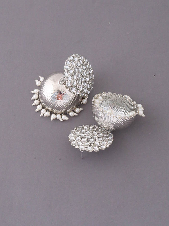Silver Saket Jhumkis