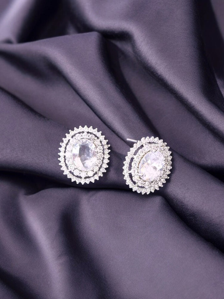 Silver Samit Zirconia Studs