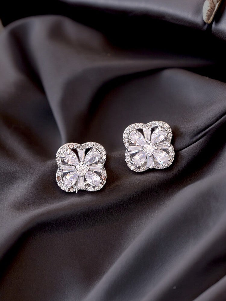 Silver Sana Zirconia Studs