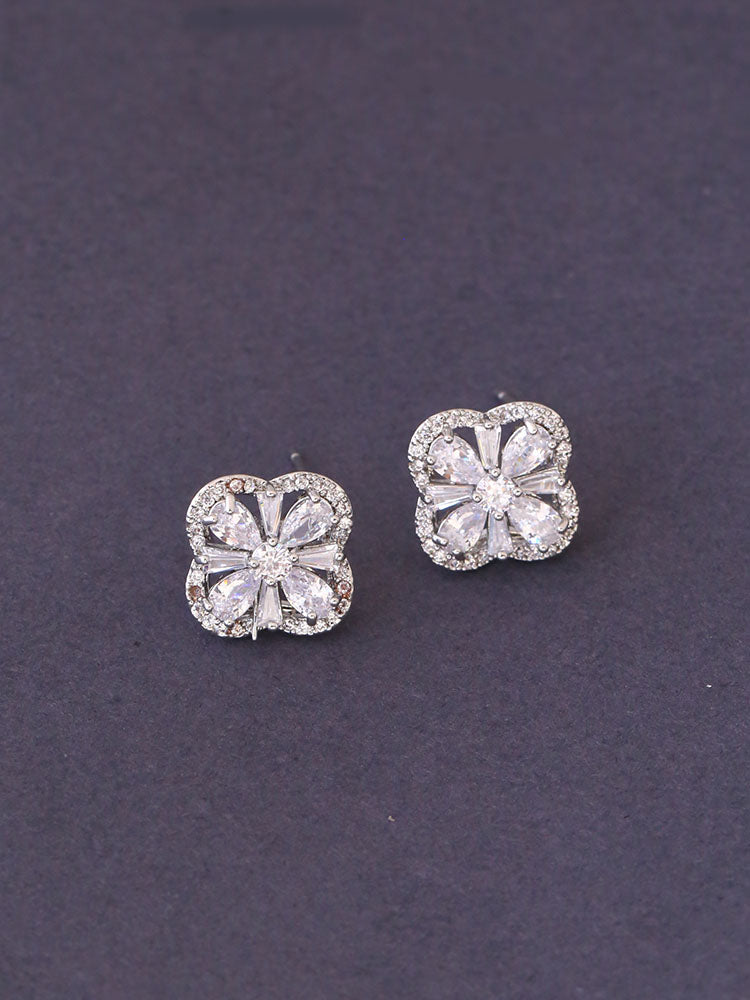 Silver Sana Zirconia Studs