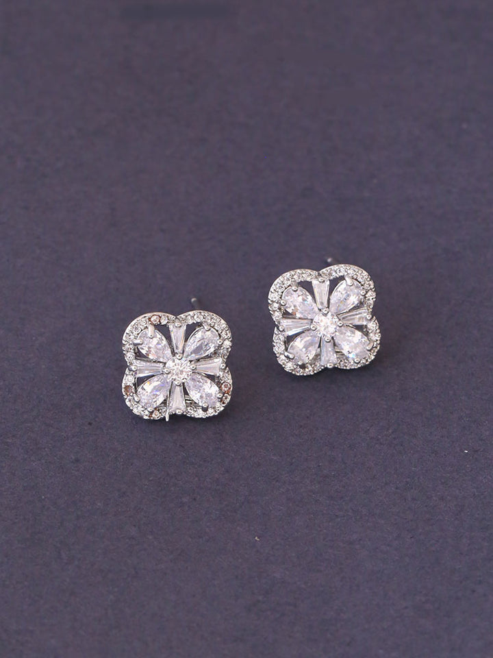 Silver Sana Zirconia Studs