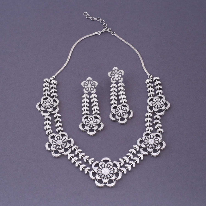 Silver Selma Zirconia Jewellery Set