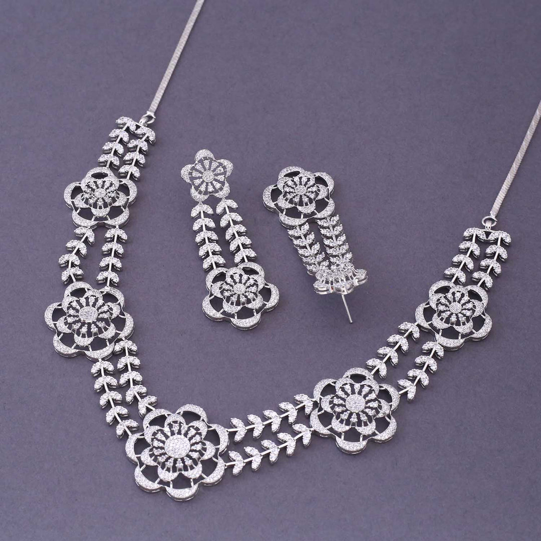 Silver Selma Zirconia Jewellery Set