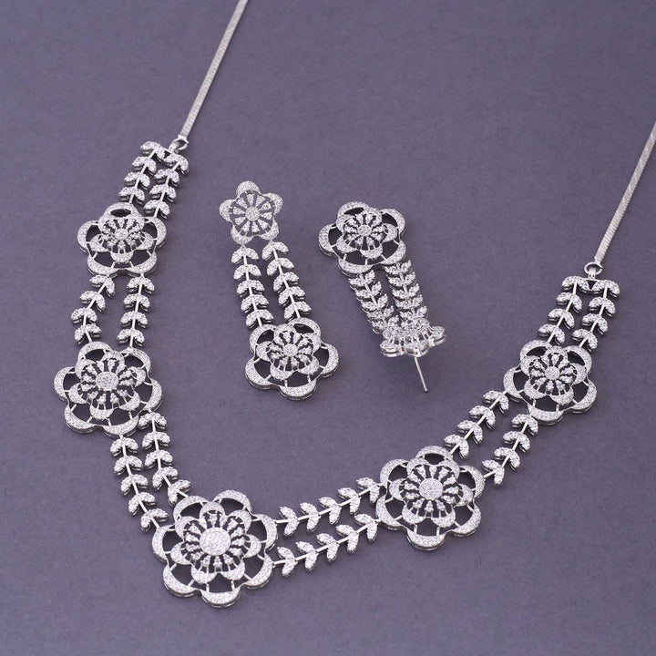 Silver Selma Zirconia Jewellery Set