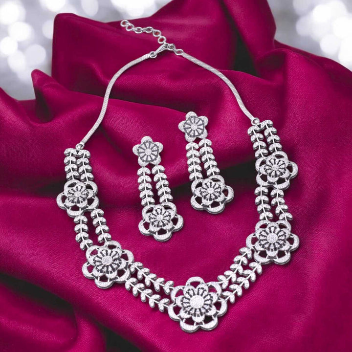 Silver Selma Zirconia Jewellery Set