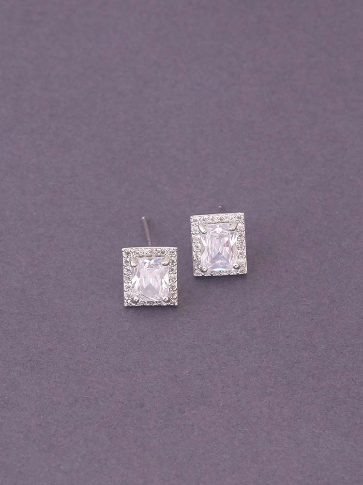 Silver Sherri Zirconia Studs