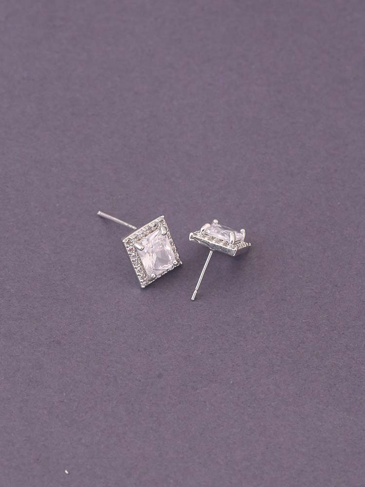 Silver Sherri Zirconia Studs