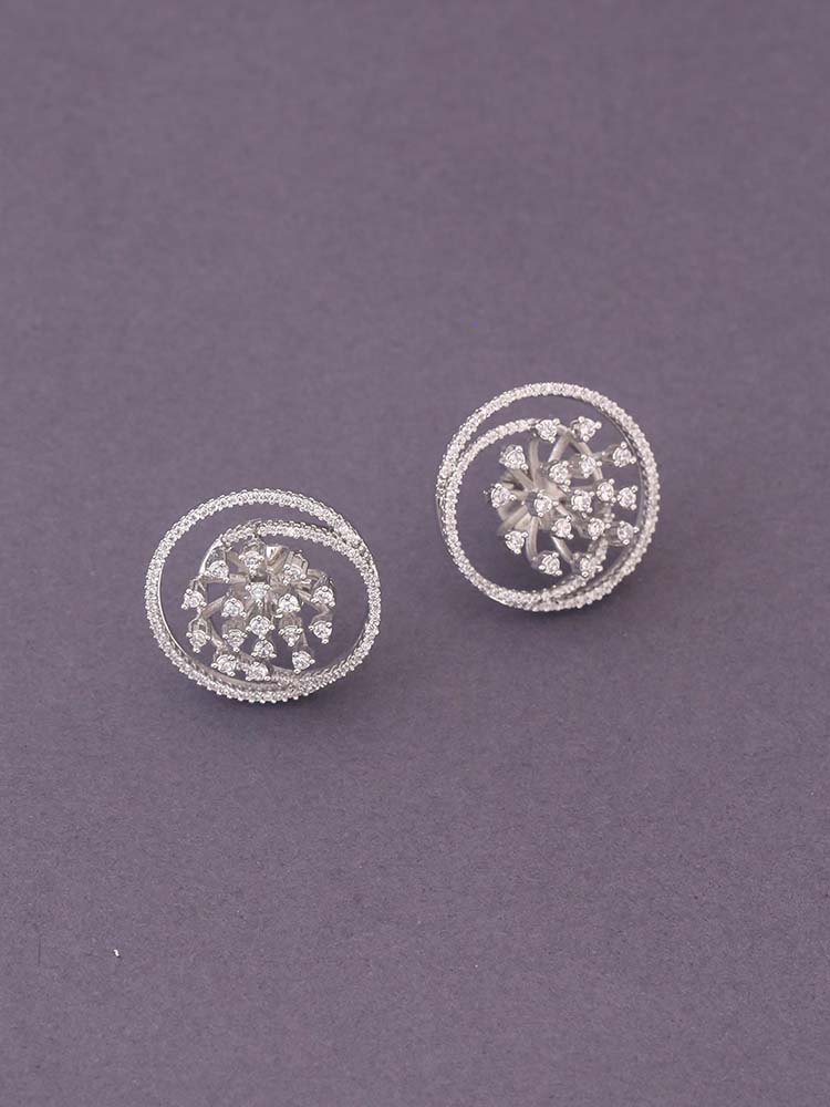 Silver Sigrid Zirconia Studs