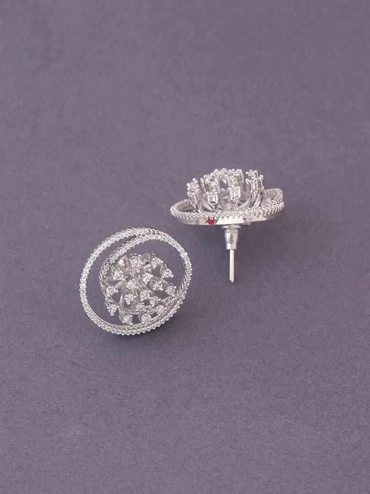 Silver Sigrid Zirconia Studs
