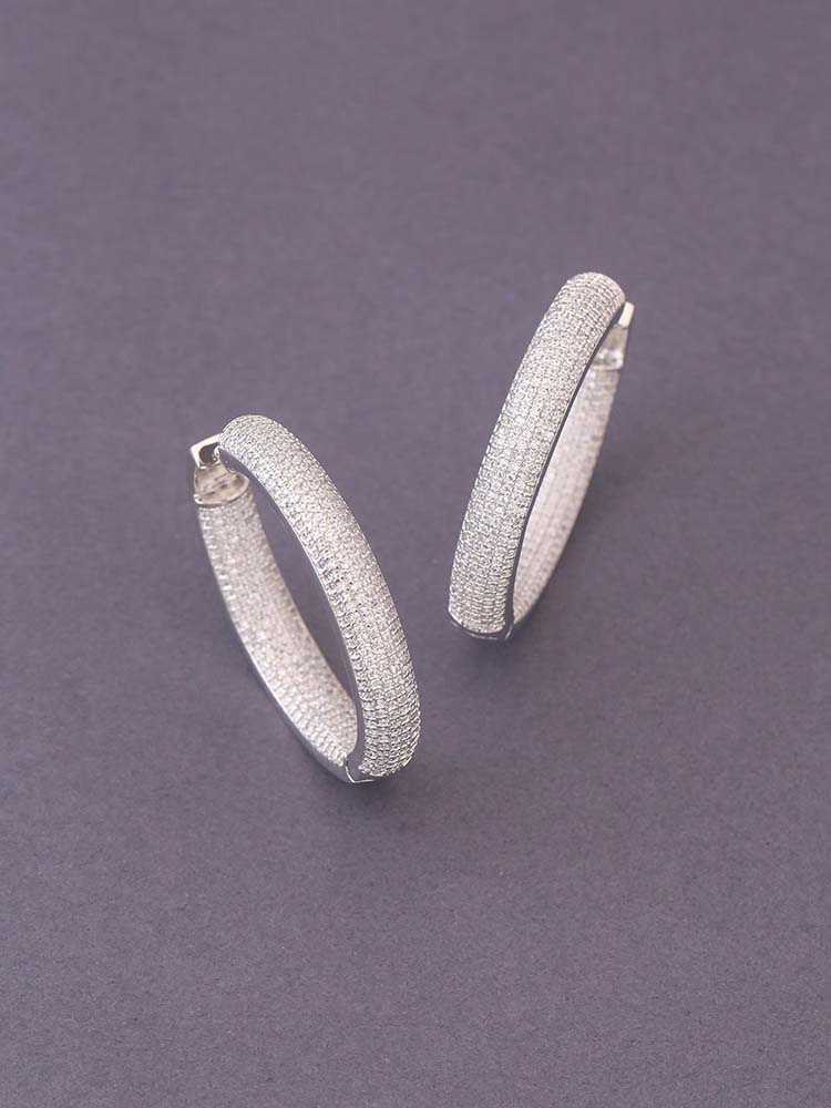 Silver Siri Zirconia Hoops