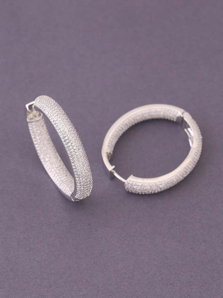 Silver Siri Zirconia Hoops