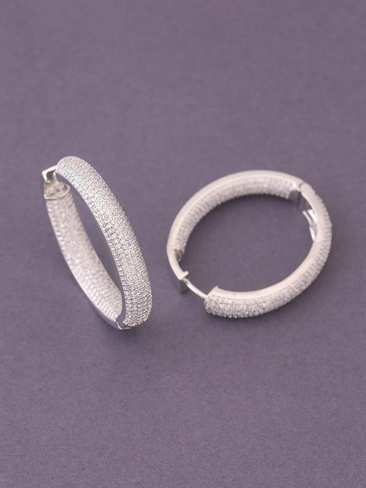 Silver Siri Zirconia Hoops