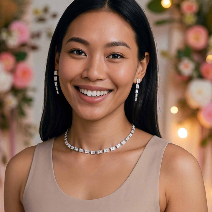 Silver Sirre Zirconia Jewellery Set